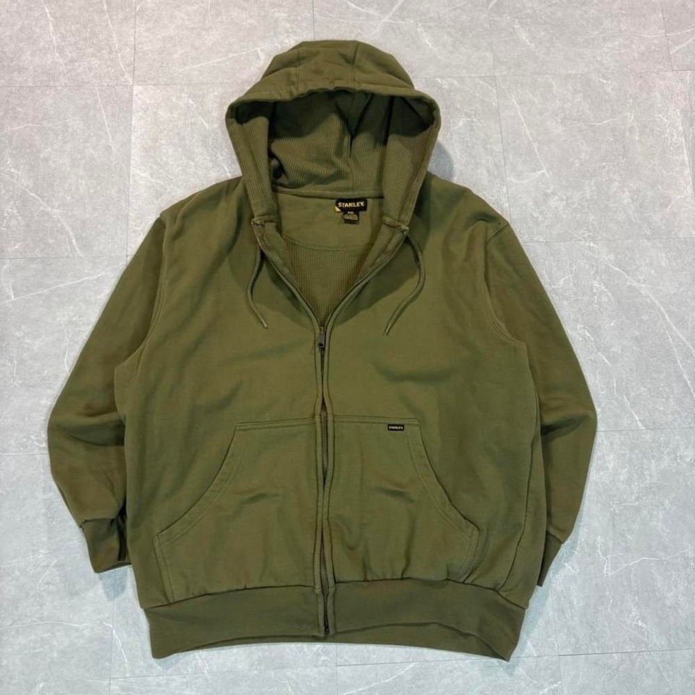 Stanley green thermal lined zip up heavy weight hoodie Size XXL #workwear